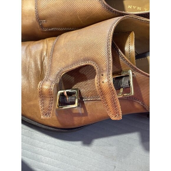 Zara Leather monk strap shoes Size 41 Brown 2452/302/105 531 255/95 - Picture 12 of 15